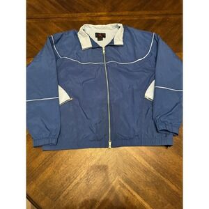 Jordan Flight Windbreaker Jacket Blue White Full Mesh Lined Vintage Style XXL